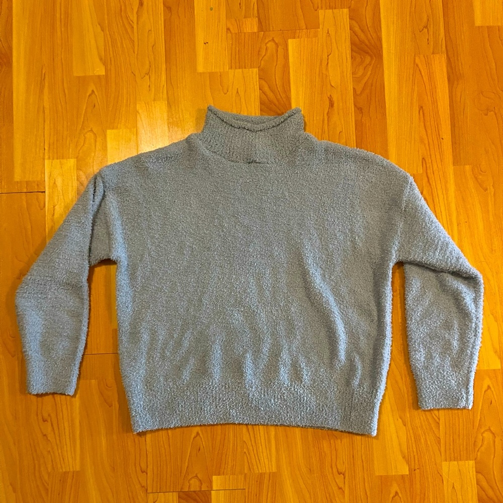 Sincerely Jules Blue-Grey Turtleneck Sweater